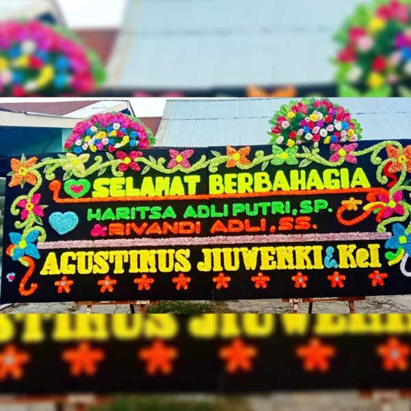 Papan Bunga Gandeng 2 Mahkota